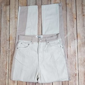 Reformation Cynthia Tonal Reworked High Rise Straight jeans Clay 26